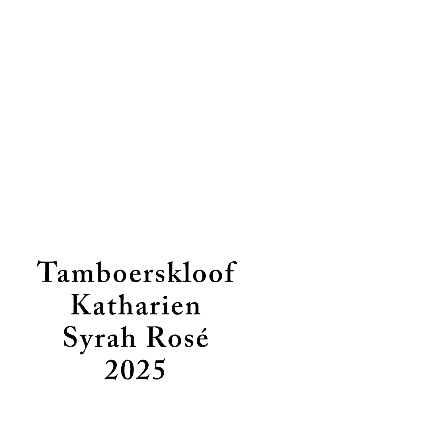 Kleinood Tamboerskloof Katharien Syrah Rose 2025